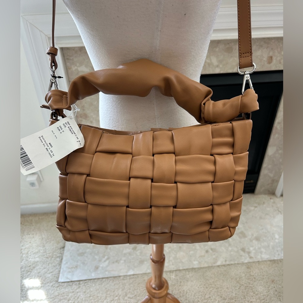 NWT Mango/MNG Braided Bottega Style Handbag